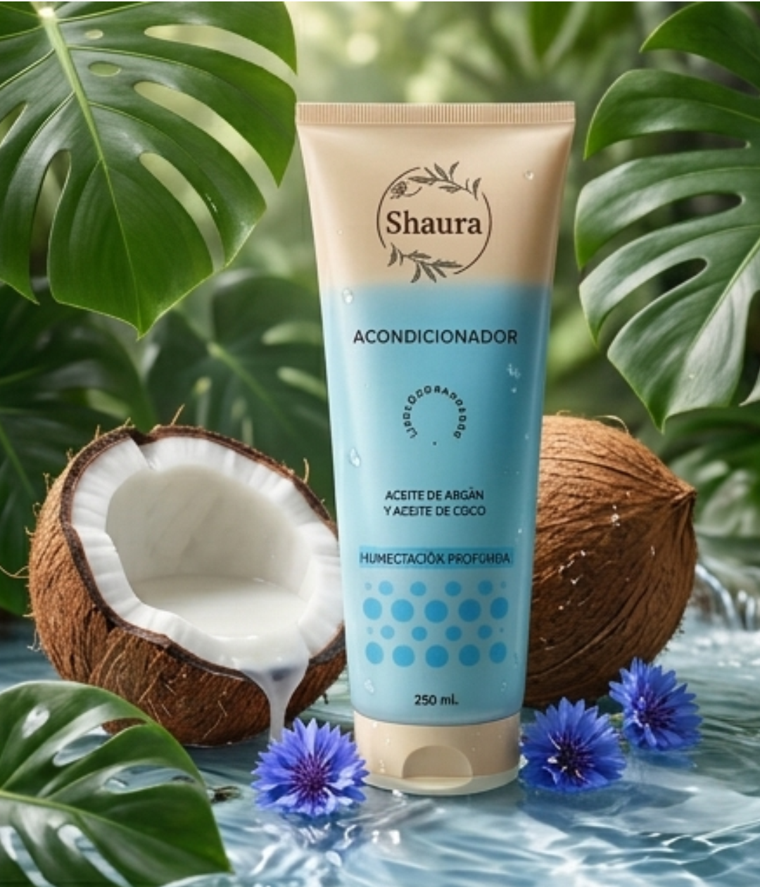 ACONDICIONADOR CON ACEITES DE ARGÁN Y COCO – SHAURA 250ML.