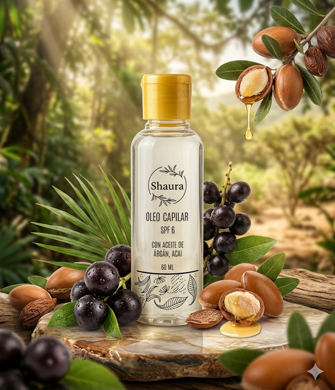 OLEO CAPILAR SPF 6 –  SHAURA 60 ML.