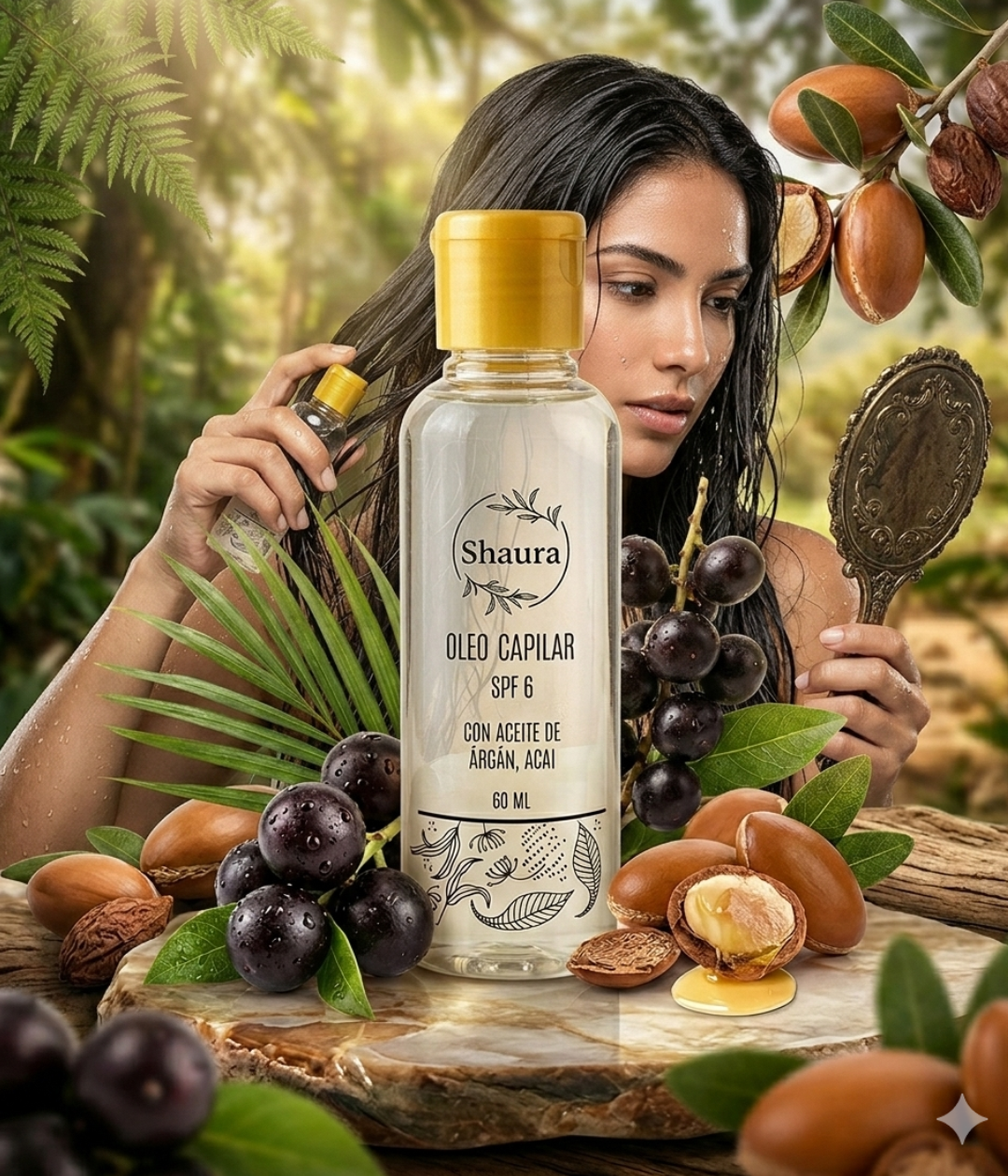 OLEO CAPILAR SPF 6 –  SHAURA 60 ML.