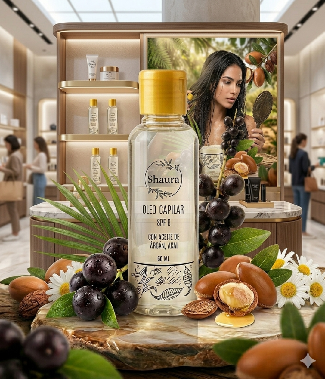 OLEO CAPILAR SPF 6 –  SHAURA 60 ML.