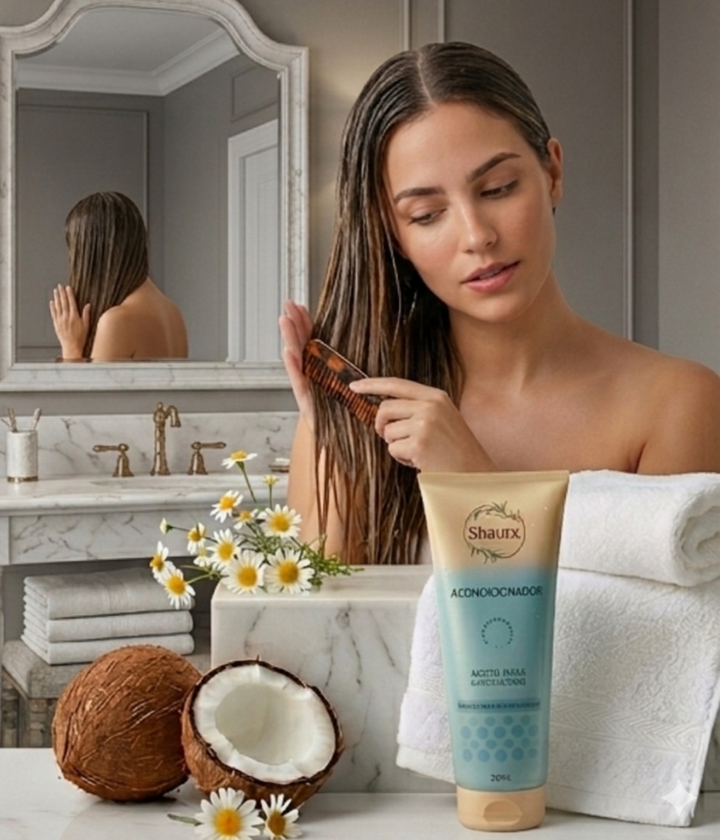 ACONDICIONADOR CON ACEITES DE ARGÁN Y COCO – SHAURA 250ML.